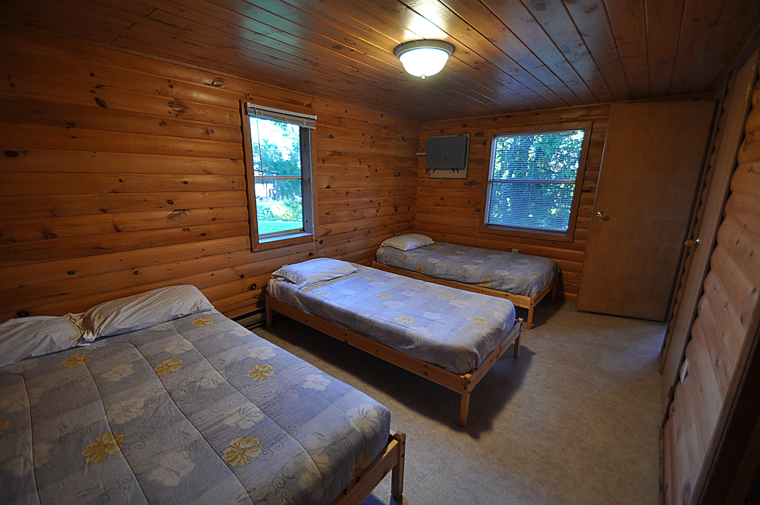 Cabin 11- bedroom with three beds