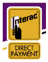 Interac direct payment logo.