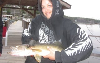 Jenna holding 25 inch walleye.