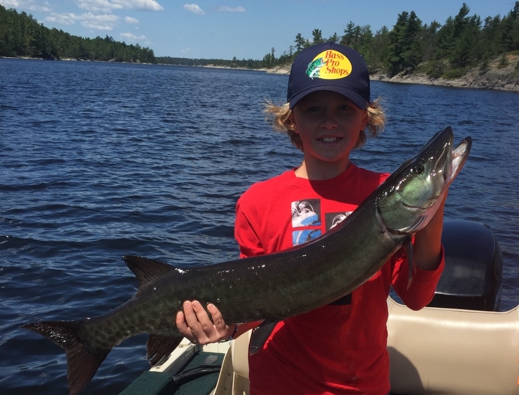 Young man with 41 inch muskie.