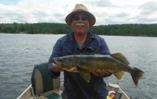 Mike with his 8 lbs 29 inch Walleye in the North Channel on Blue Rapala.