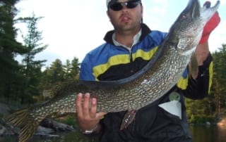 Tad holding 46 inch River Pike.